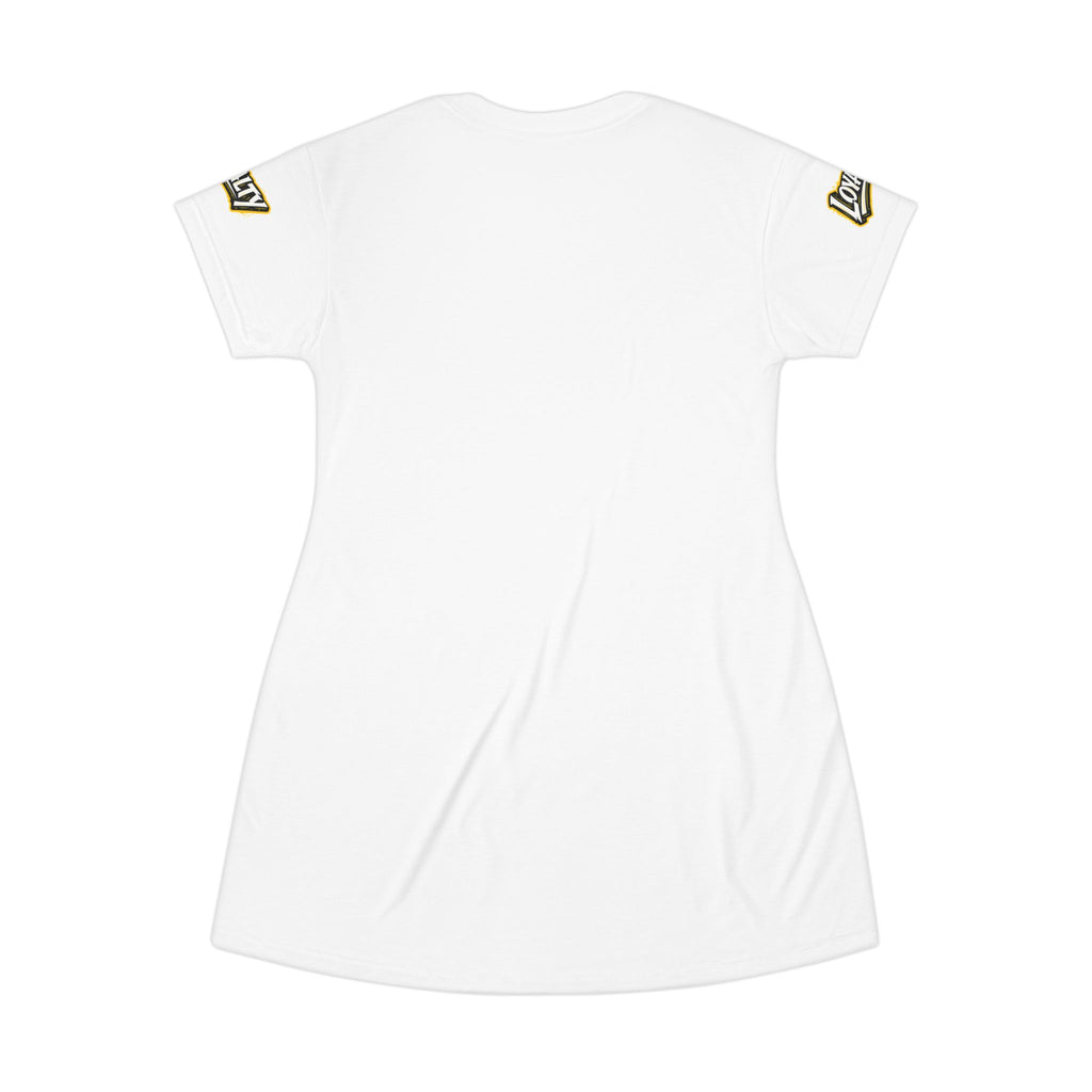 Gold Loyalty -White Tee Dress