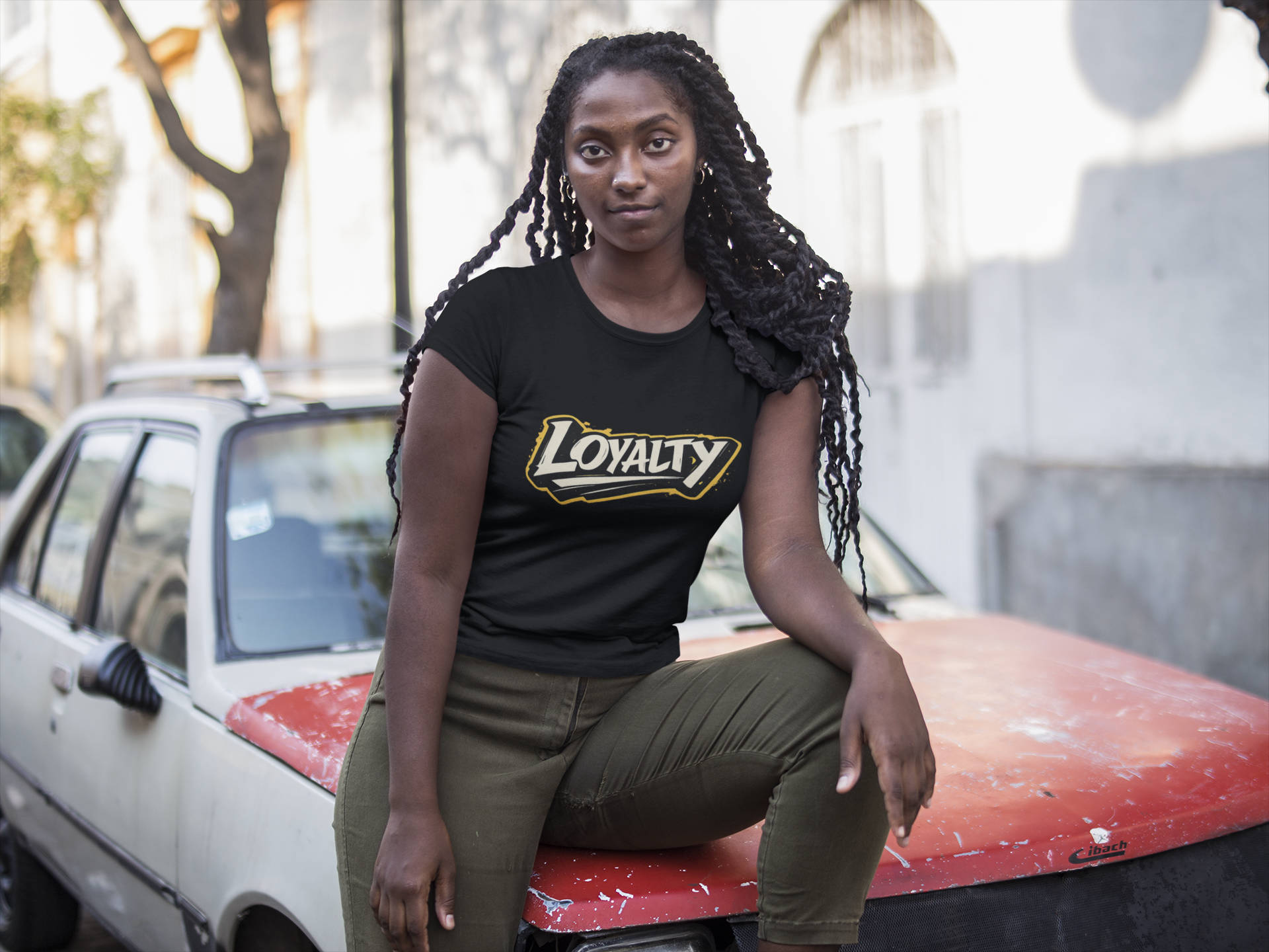 Loyalty Yellow Script-Women's Tee