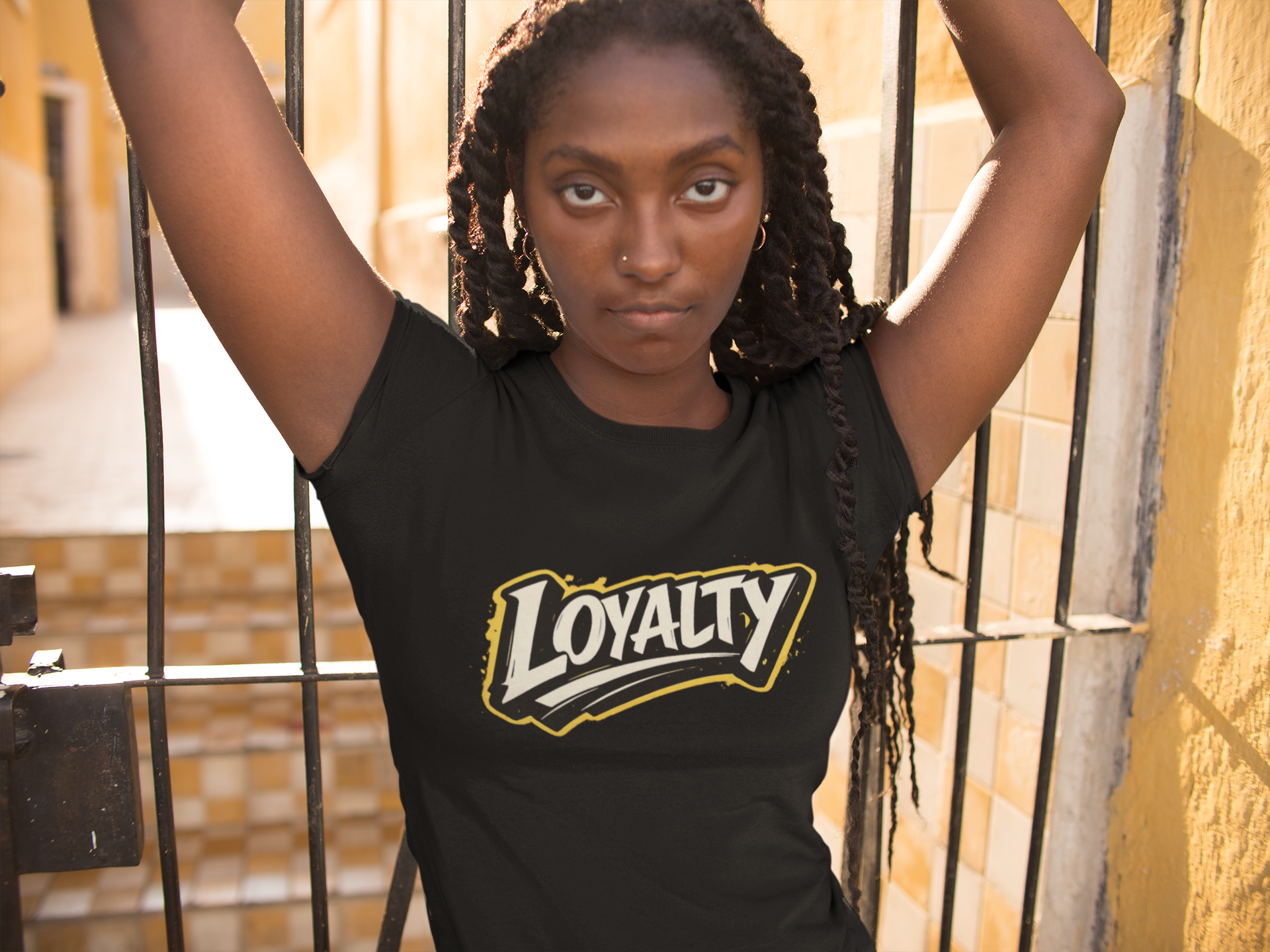 Loyalty Yellow Script-Women's Tee