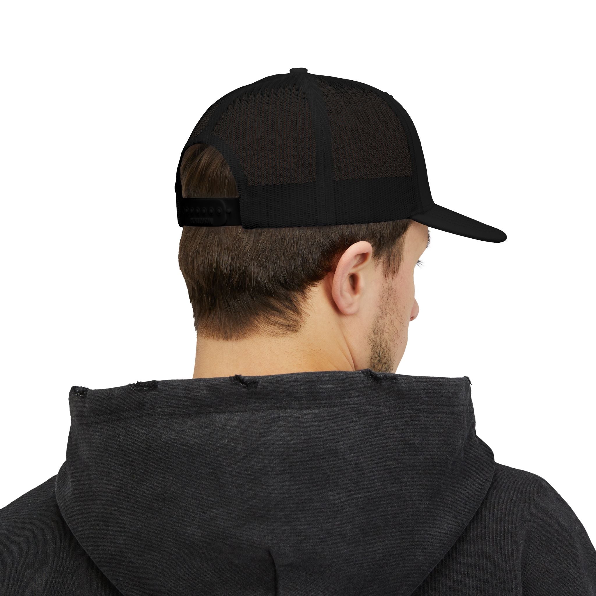 Character 'C' Trucker Cap — Vintage Gothic Logo Snapback Hat