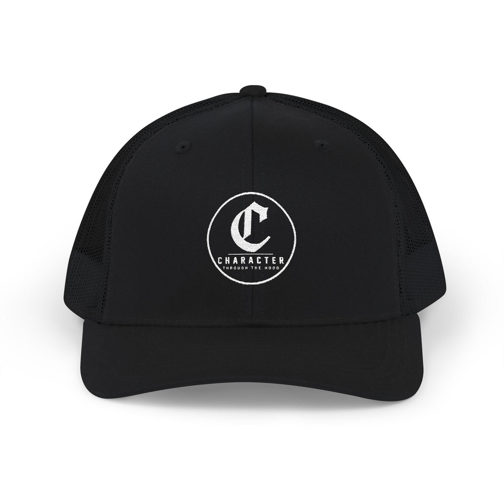 Character 'C' Trucker Cap — Vintage Gothic Logo Snapback Hat