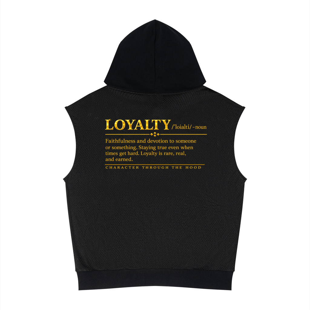 Unisex Panel Mesh Sleeveless Hoodie