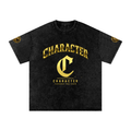 Snow Washed Oversized Cotton T-Shirt