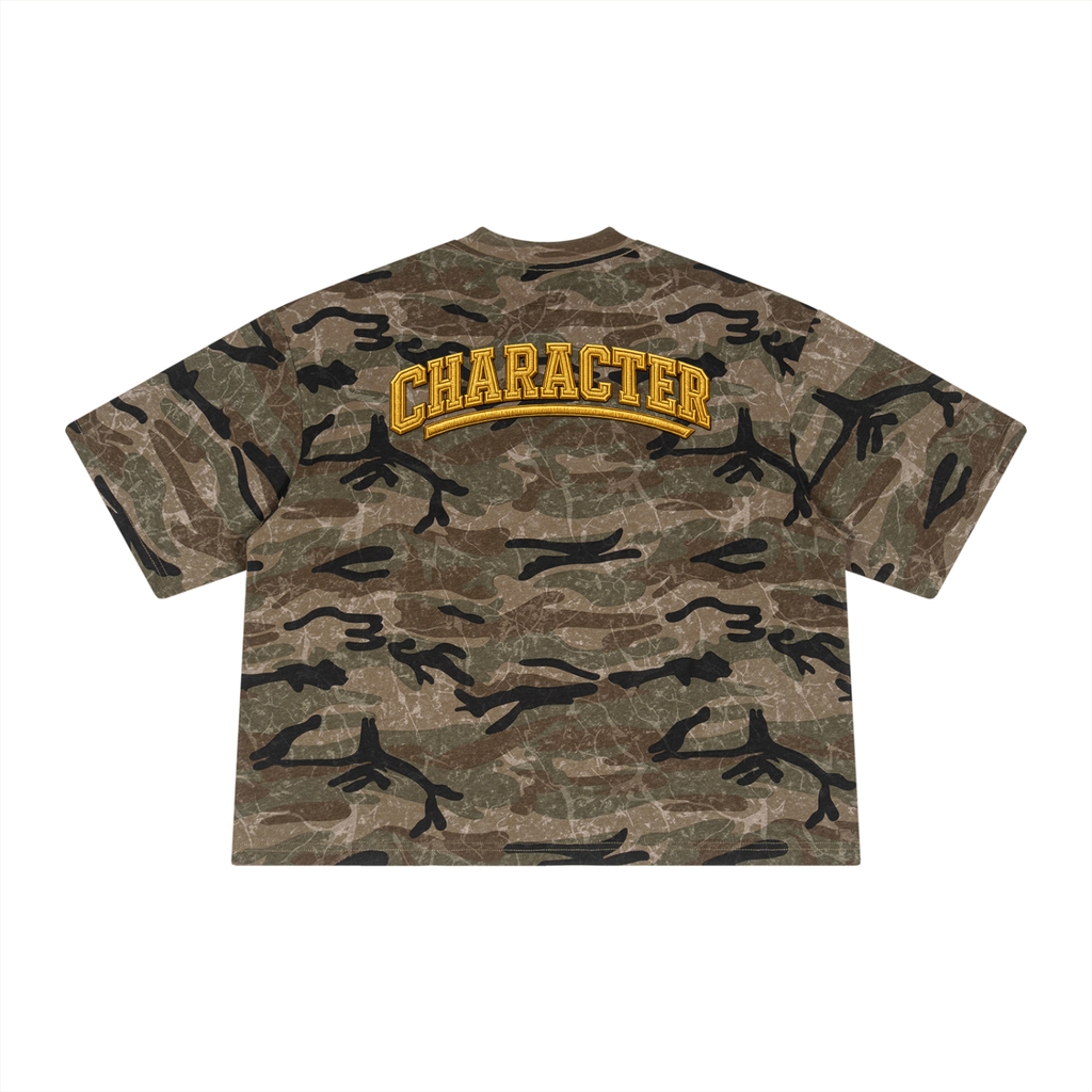 Unisex Boxy Camo Print T-Shirt
