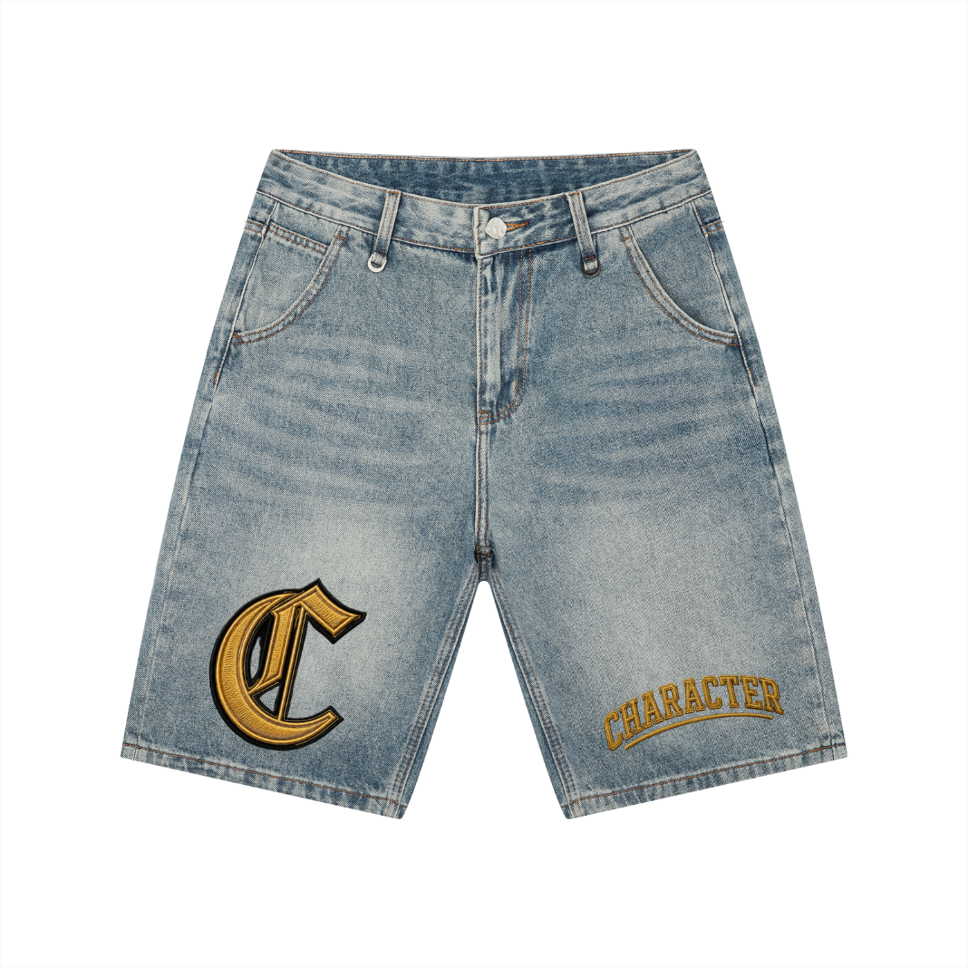 Men's Vintage Wash Denim Shorts