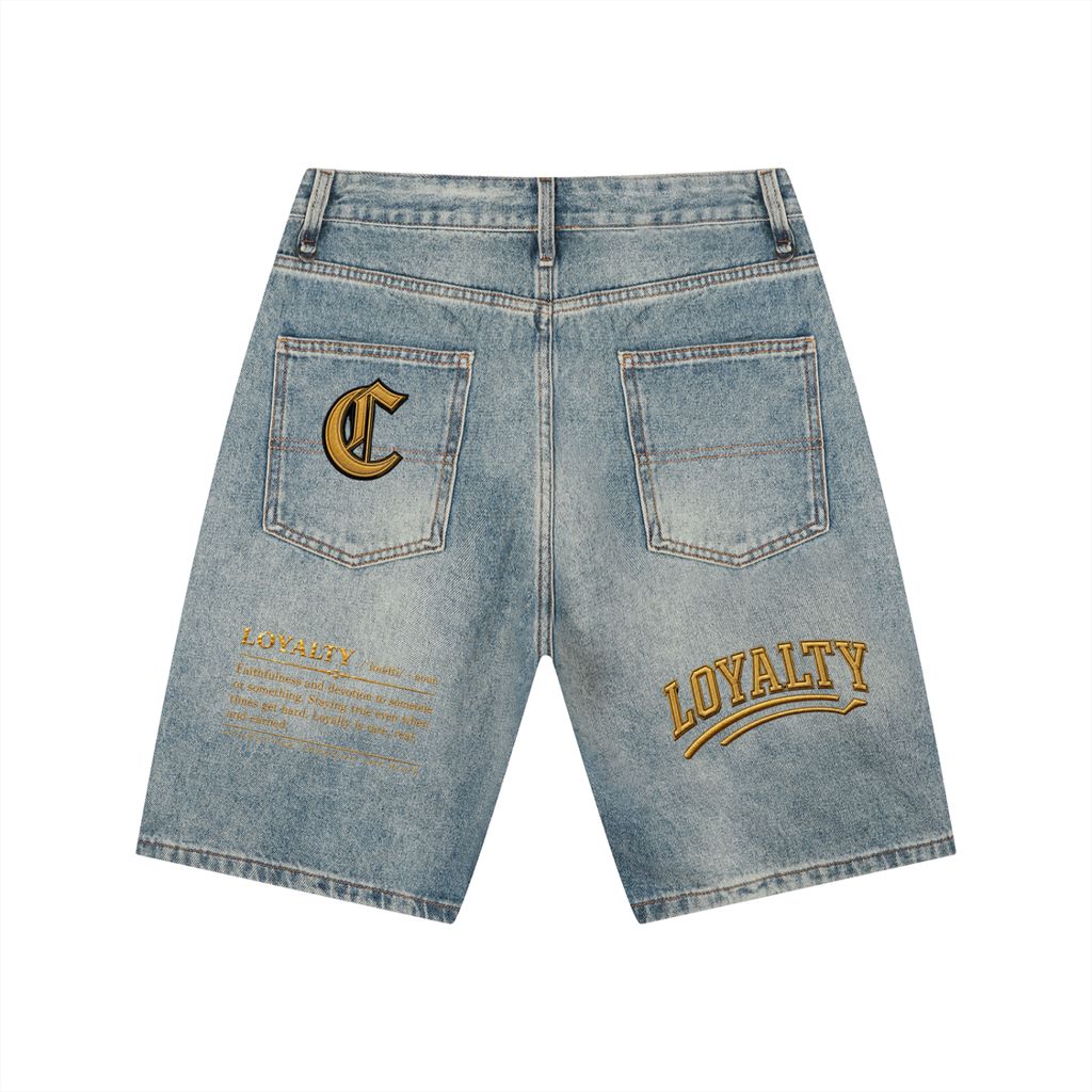 Men's Vintage Wash Denim Shorts