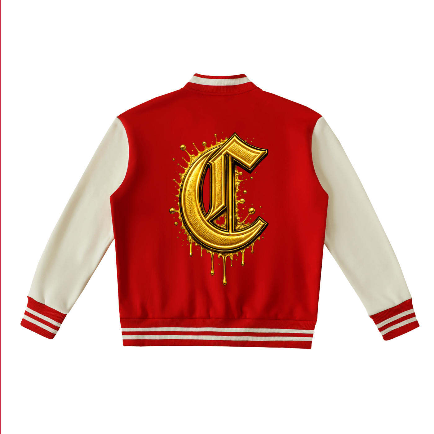 Two-Tone Fleeced Varsity Jacket