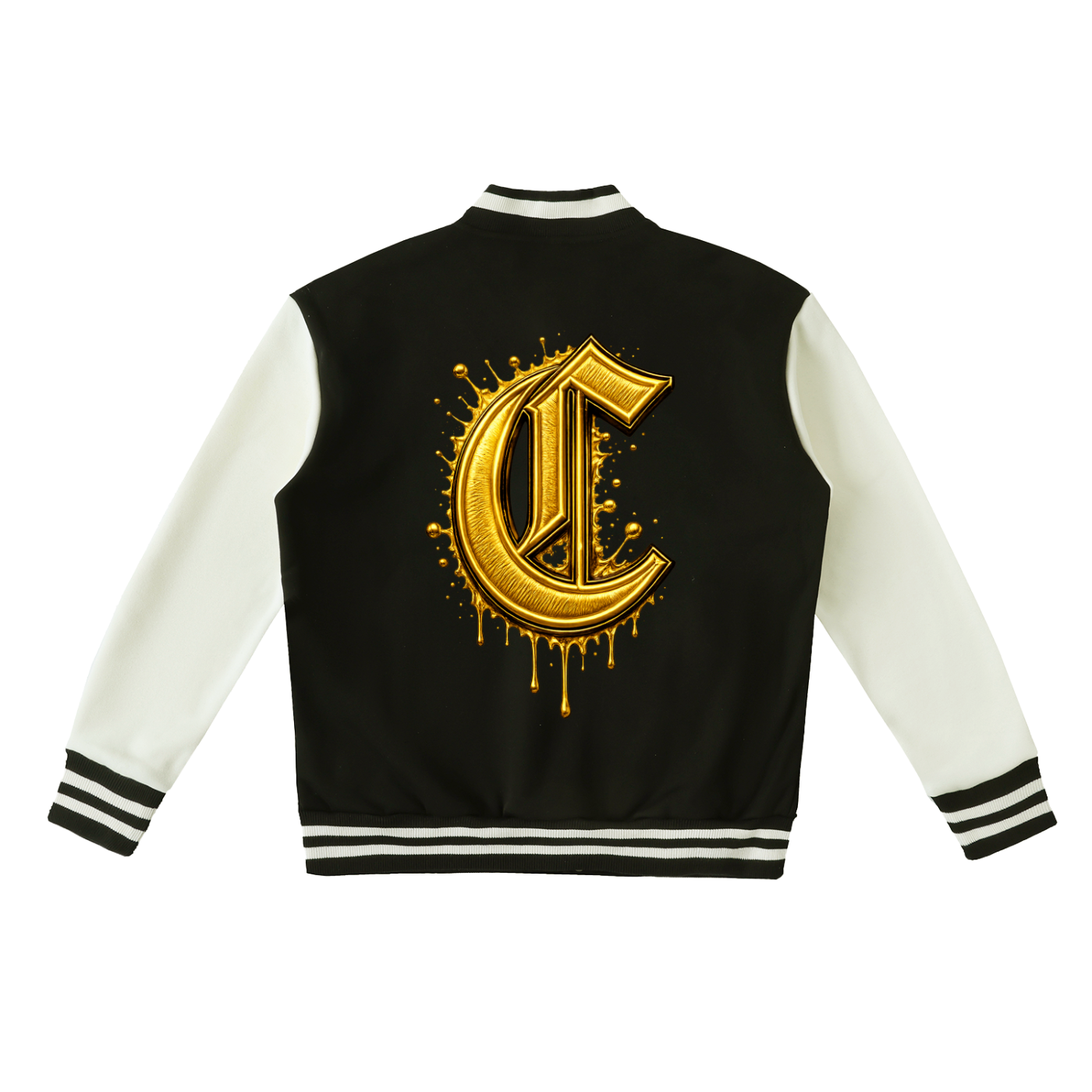 Two-Tone Fleeced Varsity Jacket