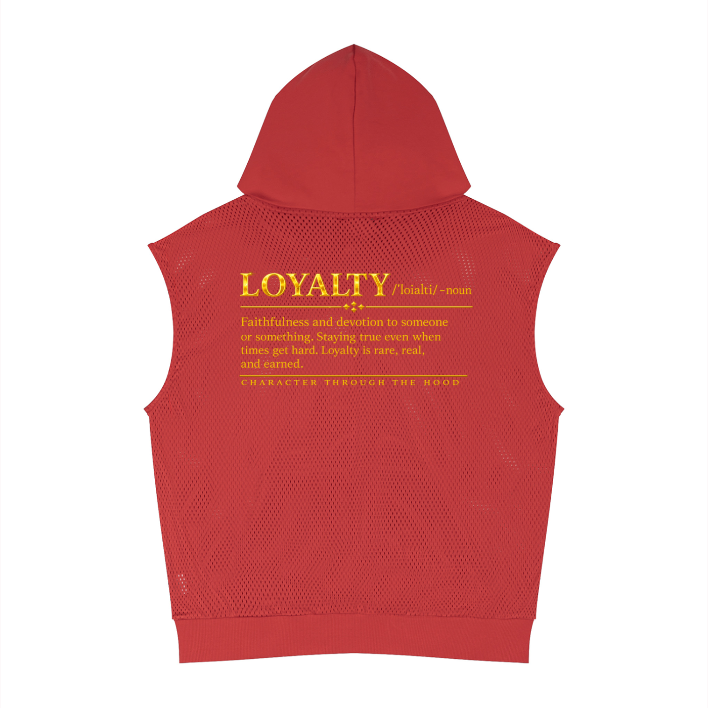 Unisex Panel Mesh Sleeveless Hoodie